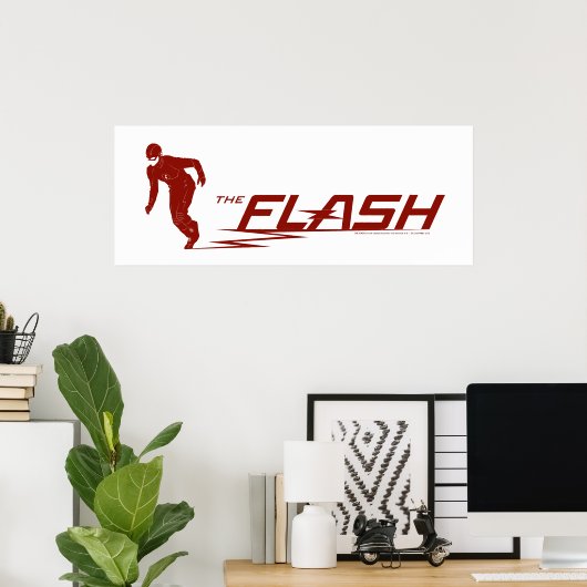Der Flash | Super Hero Name Logo Poster (Heimbüro)