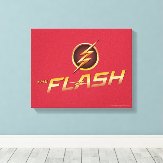 Der Flash | TV-Show-Logo Leinwanddruck (Insitu (Holzboden))