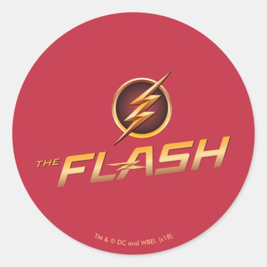 Der Flash | TV-Show-Logo Runder Aufkleber (Vorderseite)