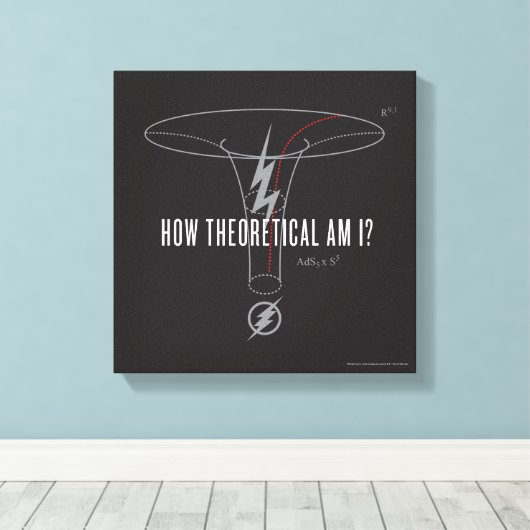 Der Flash | "Wie theoretisch bin ich?" Leinwanddruck (Insitu (Holzboden))