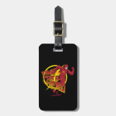 Der Flash | "Zeit für einen Helden" Grafik Gepäckanhänger (Vorderseite vertikal)