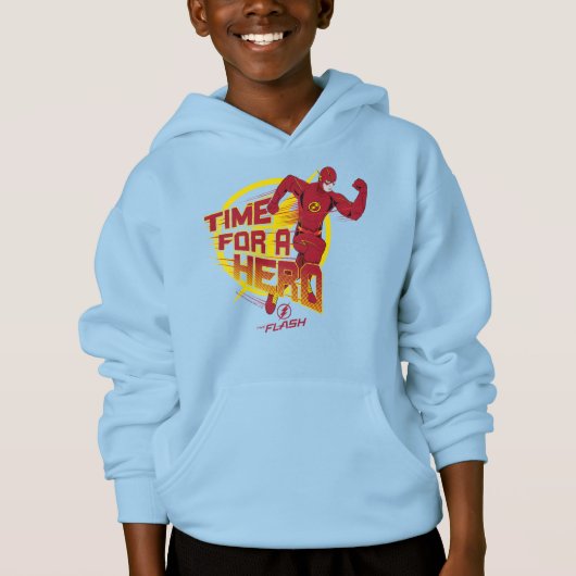 Der Flash | "Zeit für einen Helden" Grafik Hoodie (Vorderseite)
