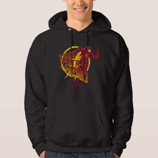 Der Flash | "Zeit für einen Helden" Grafik Hoodie (Vorderseite)