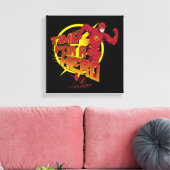 Der Flash | "Zeit für einen Helden" Grafik Leinwanddruck (Insitu (Wohnzimmer))