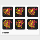 Der Flash | "Zeit für einen Helden" Grafik Quadratischer Aufkleber (Blatt)