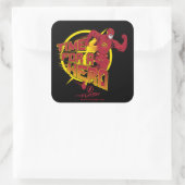 Der Flash | "Zeit für einen Helden" Grafik Quadratischer Aufkleber (Tasche)