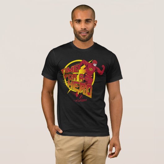 Der Flash | "Zeit für einen Helden" Grafik T-Shirt (Vorne ganz)