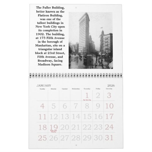 DER FLATIRON GEBÄUDE CALENDAR KALENDER (Jan 2026)