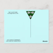 DER FLATTERHAFTE VOGEL, MODEDESIGNERIN POSTKARTE (Rückseite)
