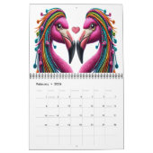 Der Flaunty Flamingo 2-Kalender Kalender (Feb 2026)