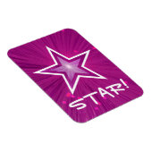 Der flexible Magnet "STAR" mit rosa Sternen! (Rechte Seite)