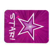Der flexible Magnet "STAR" mit rosa Sternen! (Horizontal)