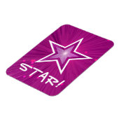 Der flexible Magnet "STAR" mit rosa Sternen! (Linke Seite)