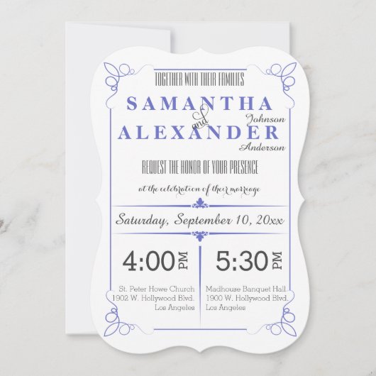 Der Flieder gestempelschnittene Wedding Einladung (Vorderseite)