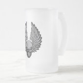 Der Fliegen-Schädel Mattglas Bierglas (VorderseiteRechts)