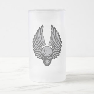 Der Fliegen-Schädel Mattglas Bierglas