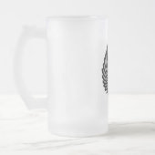 Der Fliegen-Schädel Mattglas Bierglas (Links)