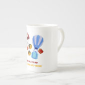 Der fliegende Herren-Basic-T - Shirt Porzellantasse (Vorderseite Rechts)