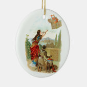 Der fliegende Koffer  Keramik Ornament (Rechts)