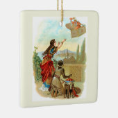 Der fliegende Koffer  Keramikornament (Rechts)