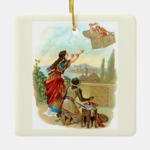Der fliegende Koffer Keramikornament