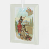 Der fliegende Koffer  Ornament Aus Glas (Vorderseite links)