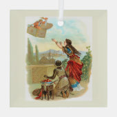 Der fliegende Koffer  Ornament Aus Glas (Rückseite)