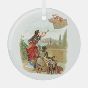 Der fliegende Koffer  Ornament Aus Glas