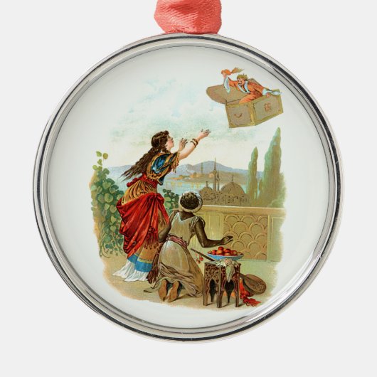 Der fliegende Koffer Ornament Aus Metall (Vorne)