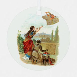Der fliegende Koffer  Ornament Aus Metall