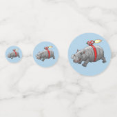 Der fliegende Raketenhippo Konfetti (Rückseiten)