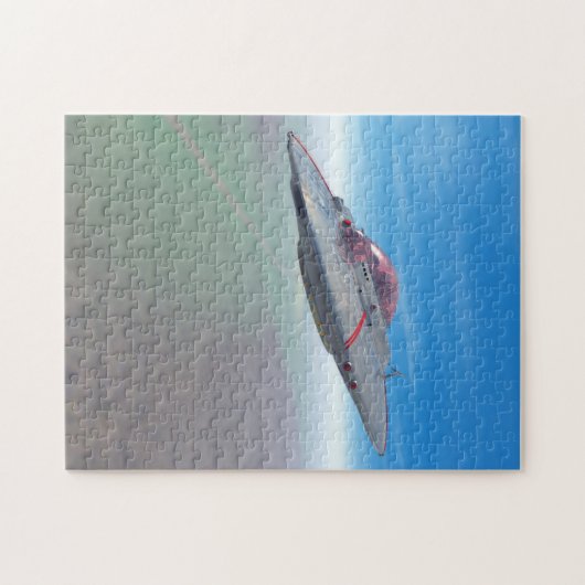 Der fliegende Saucer Puzzle (Horizontal)