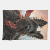 Der fliegende schottische Terrier Dog Geschirrtuch (Horizontal)