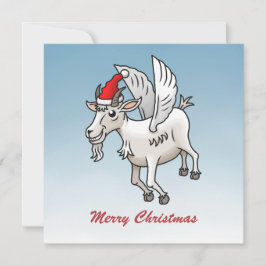 Der fliegende Weihnachtsbock Feiertagskarte