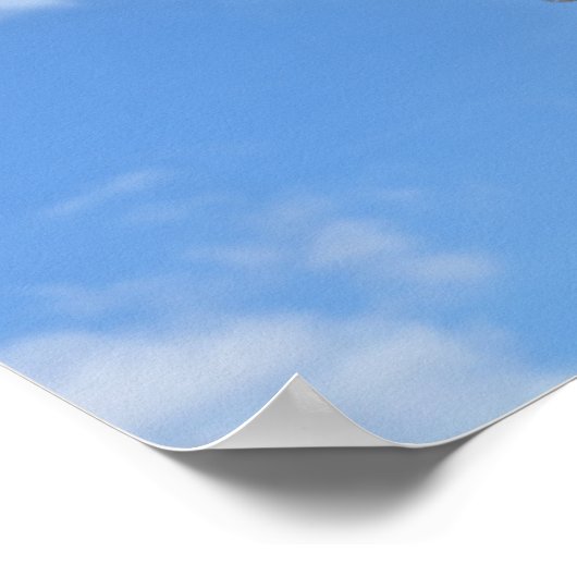 Der flieger Teddybär Poster (Ecke)