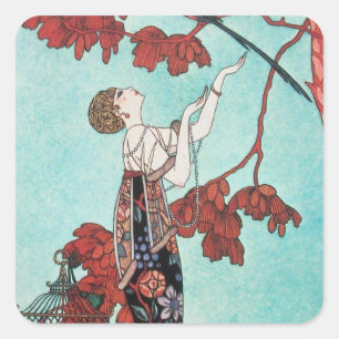 DER FLIGHTLOSE, SCHÖNHEITSGESCHMACK-DESIGNER QUADRATISCHER AUFKLEBER