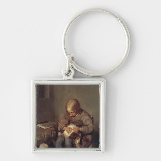 Der Floh-Fänger c.1655 Schlüsselanhänger (Vorne)
