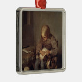 Der Floh-Fänger c.1655 Silbernes Ornament (Rechts)