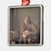 Der Floh-Fänger c.1655 Silbernes Ornament (Links)