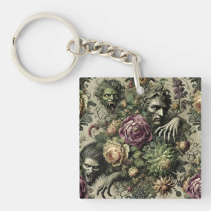 Der florabanische Kult - Gotisches Blumendesign Schlüsselanhänger