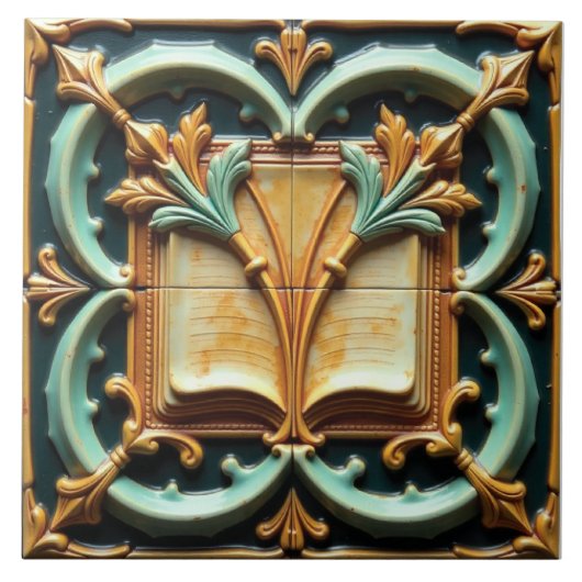 Der Florale Codex Fliese (Vorderseite)
