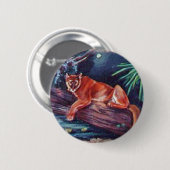 Der Florida-Panther im Sumpf Button (Vorne & Hinten)