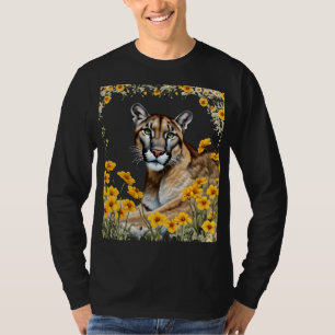 Der Florida-Panther mit Coreopsis-Rahmen ausgeschn T-Shirt
