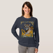 Der Florida-Panther mit Coreopsis-Rand T-Shirt (Vorne ganz)