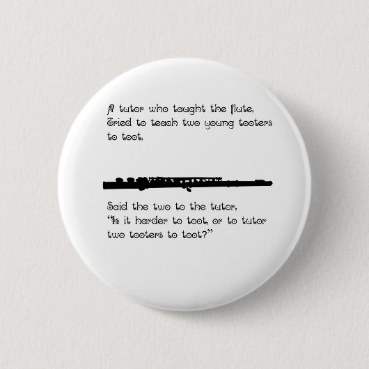 Der Flöten-Tutor Button (Vorderseite)