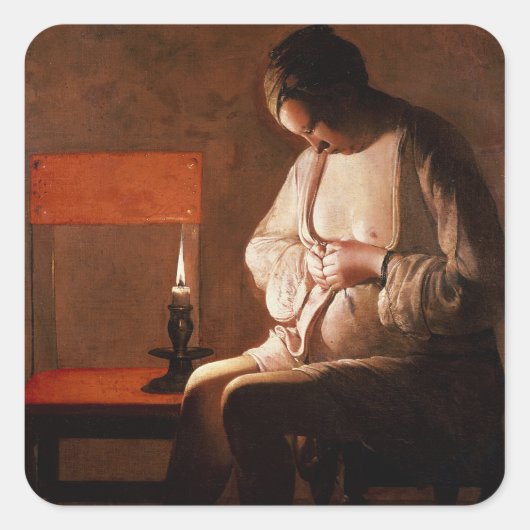 Der Flottenfänger Quadratischer Aufkleber (Vorderseite)