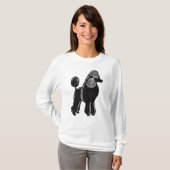 Der Flowy der Standardpudel-Frauen langes T-Shirt (Vorne ganz)