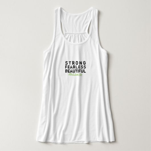 Der Flowy der starken furchtlosen schönen Frauen Tank Top (Design Vorderseite)