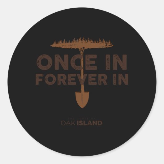 Der Fluch der Eicheninsel, die einst in Runder Aufkleber (Vorderseite)