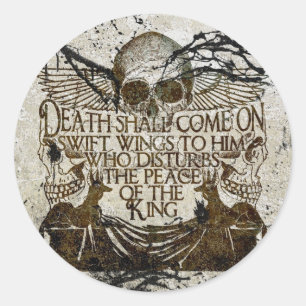 Der Fluch des Pharaos Runder Aufkleber